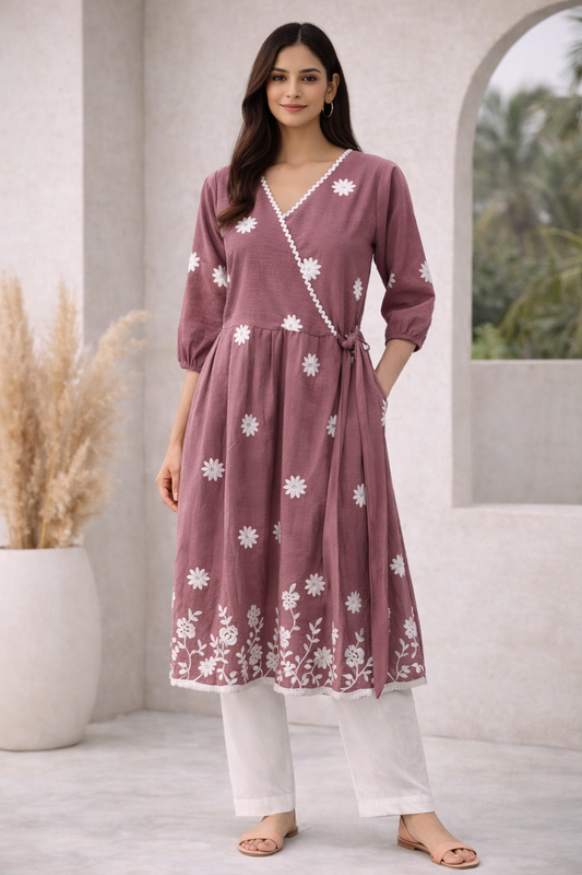 Rose Meadow Wrap Midi Dress