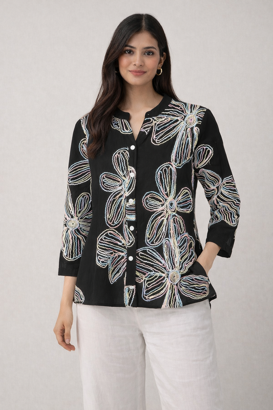 Midnight Bloom Tunic