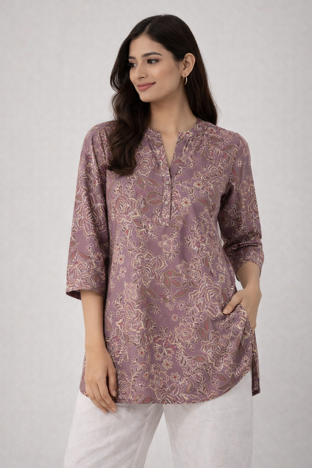 Vintage Rose Floral Tunic