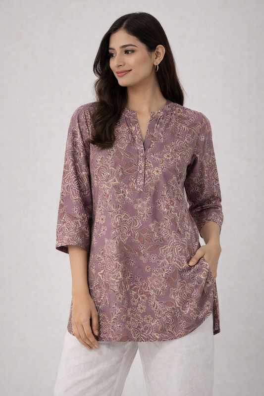 Vintage Rose Floral Tunic